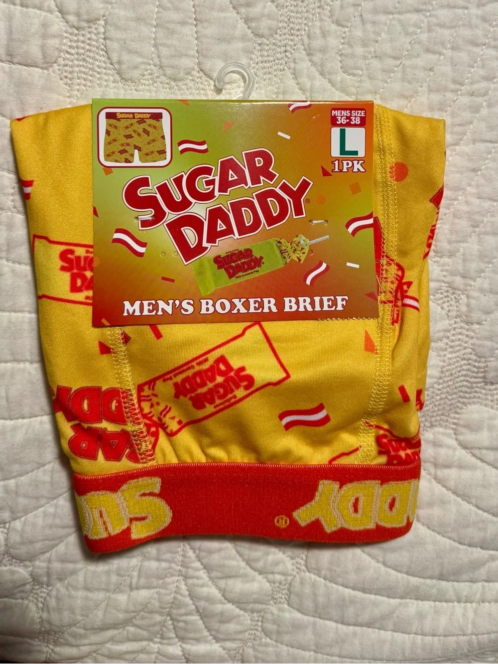 Men’s Yellow & Red Boxer Brief - Size L
